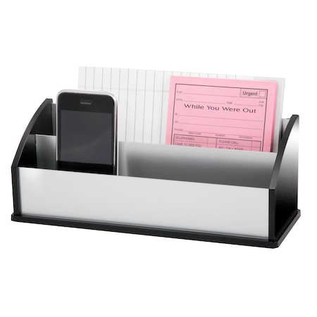 Kantek Black Acrylic and Aluminum Letter and Message Sorter BA-350